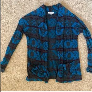 ZARA Gray Tribal Long Cardigan Size M